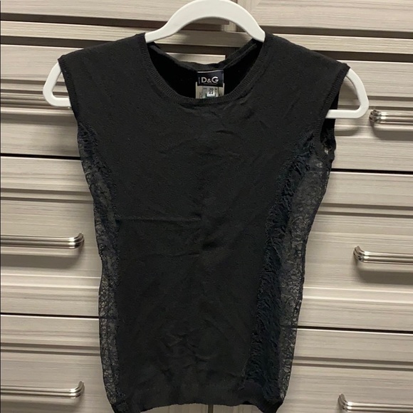 Dolce&Gabbana sleeveless top with lace Sz S or 30 - Picture 1 of 4